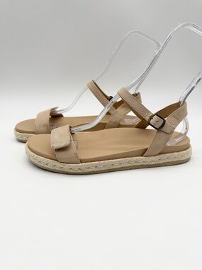 ABEO Isle Strap Slingback Sandals in Cuban Sand Suede Leather Women’s Size 10